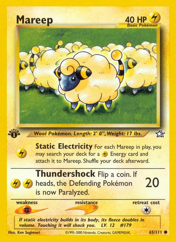 Mareep — Neo Genesis #65 (Pokémon TCG card)