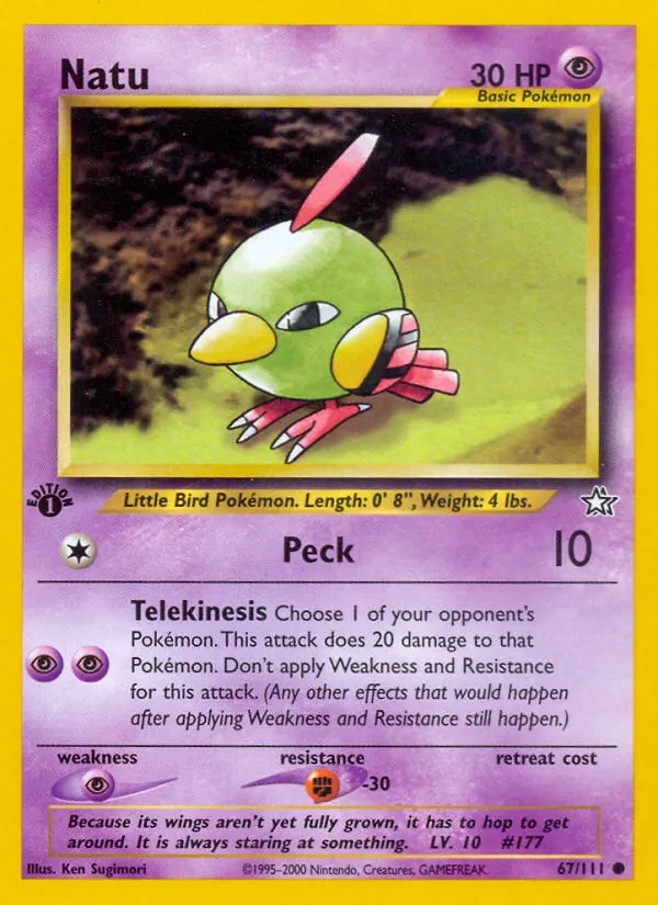 Natu — Neo Genesis #67 (Pokémon TCG card)