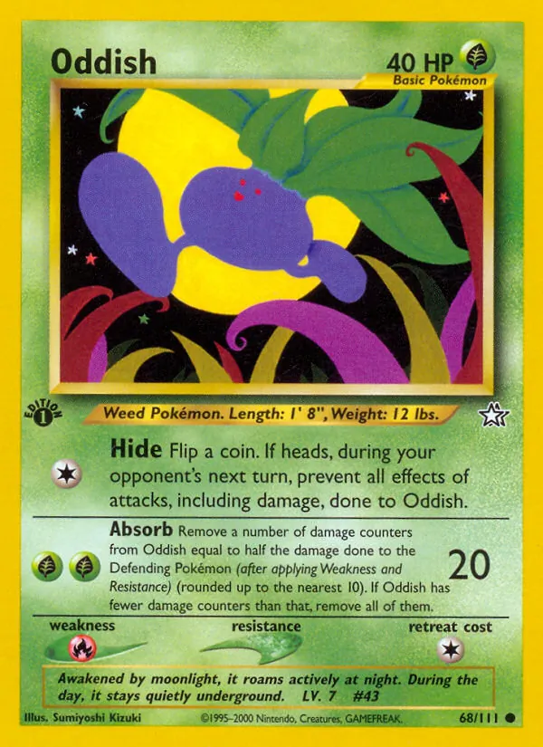 Oddish — Neo Genesis #68 (Pokémon TCG card)