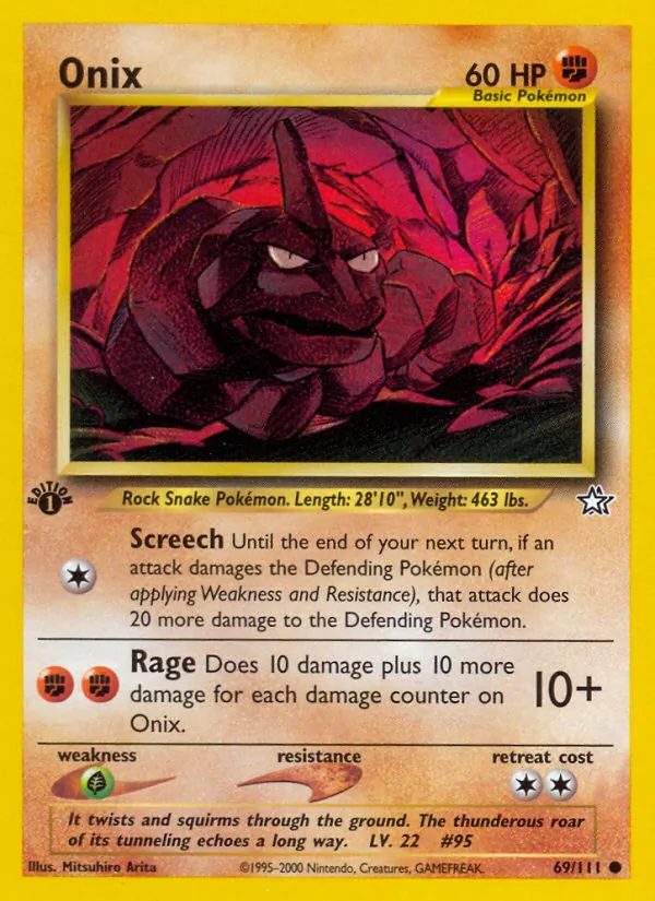 Onix — Neo Genesis #69 (Pokémon TCG card)