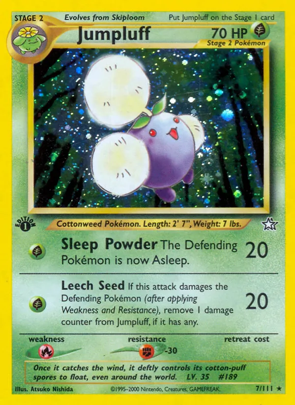 Jumpluff — Neo Genesis #7 (Pokémon TCG card)