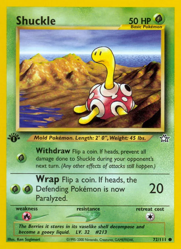 Shuckle — Neo Genesis #72 (Pokémon TCG card)