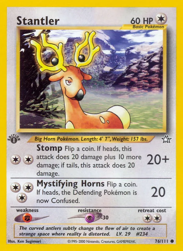 Stantler — Neo Genesis #76 (Pokémon TCG card)