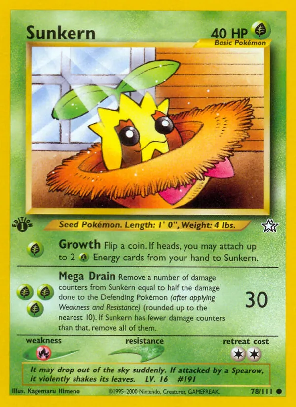 Sunkern — Neo Genesis #78 (Pokémon TCG card)