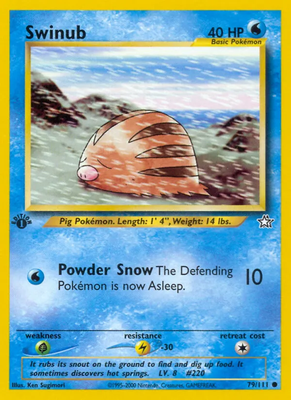 Swinub — Neo Genesis #79 (Pokémon TCG card)