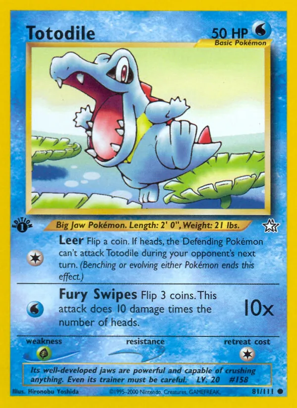 Totodile — Neo Genesis #81 (Pokémon TCG card)