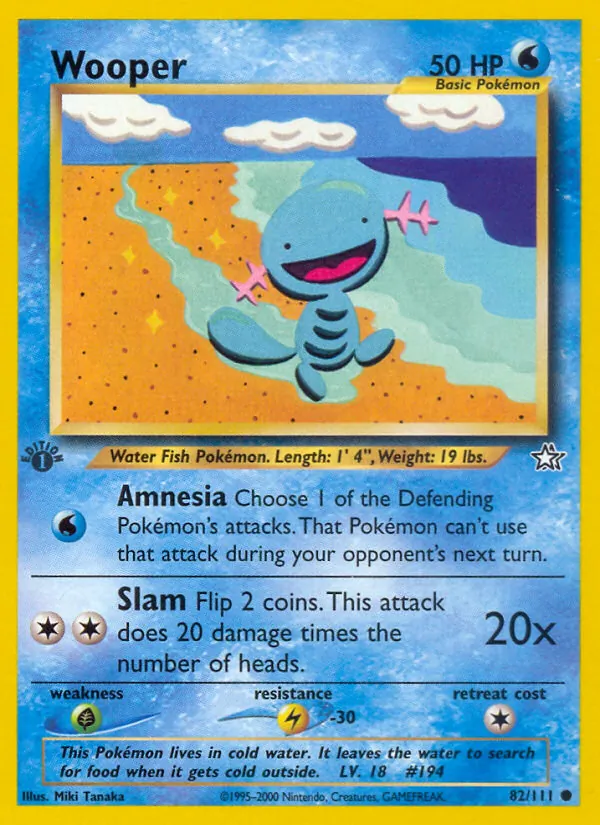 Wooper — Neo Genesis #82 (Pokémon TCG card)