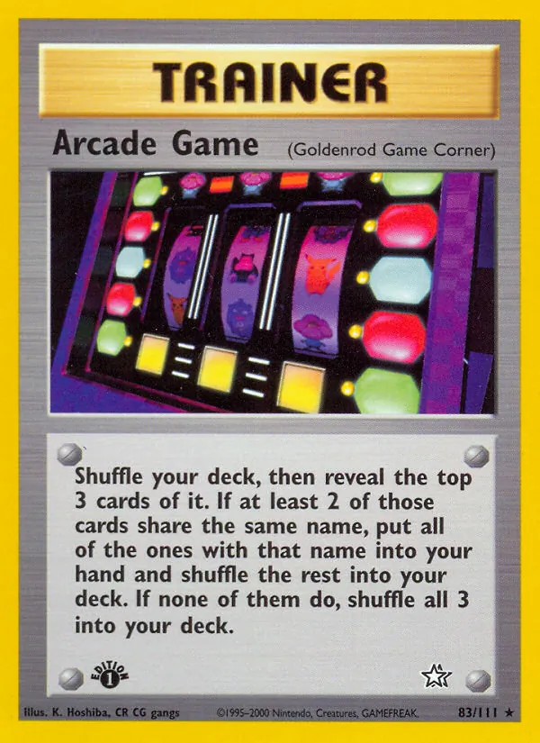 Arcade Game — Neo Genesis #83 (Pokémon TCG card)