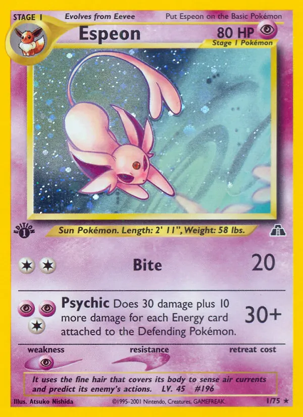 Espeon — Neo Discovery #1 (Pokémon TCG card)