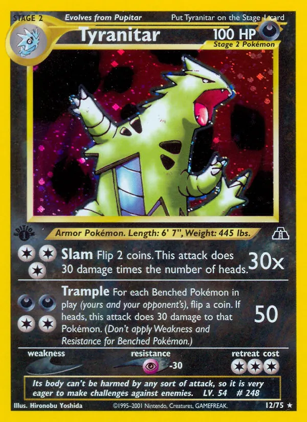 Tyranitar — Neo Discovery #12 (Pokémon TCG card)