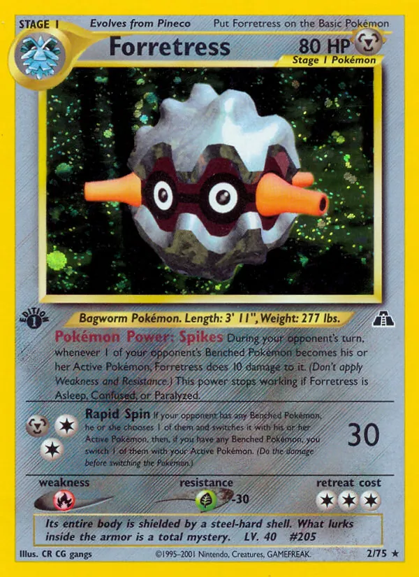 Forretress — Neo Discovery #2 (Pokémon TCG card)