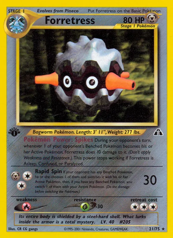 Forretress — Neo Discovery #21 (Pokémon TCG card)