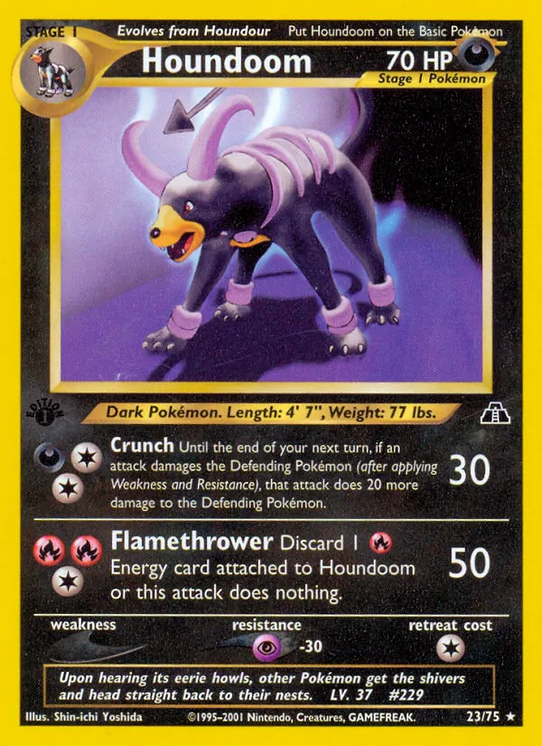 Houndoom — Neo Discovery #23 (Pokémon TCG card)