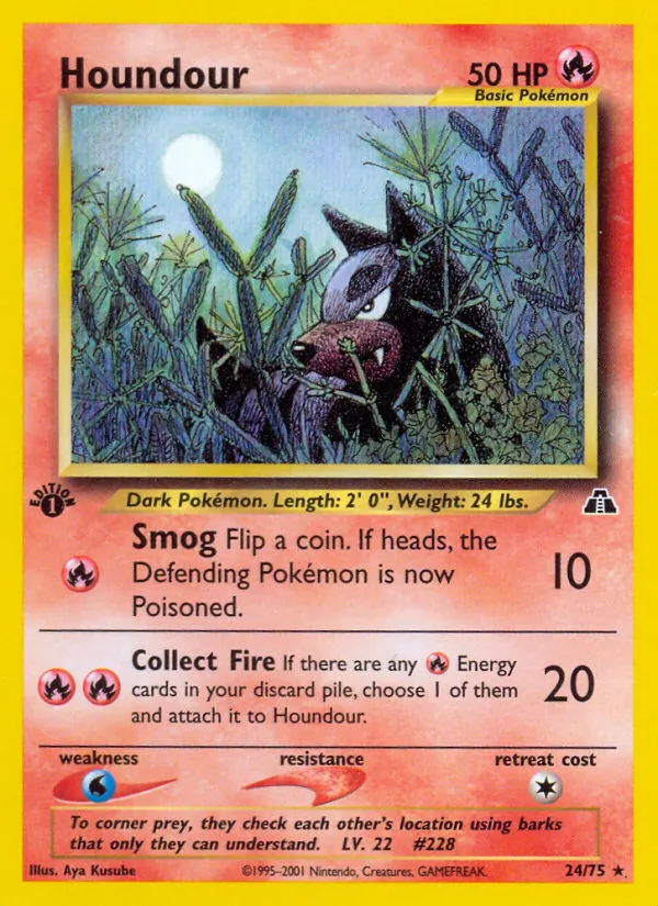 Houndour — Neo Discovery #24 (Pokémon TCG card)