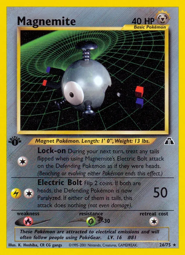 Magnemite — Neo Discovery #26 (Pokémon TCG card)