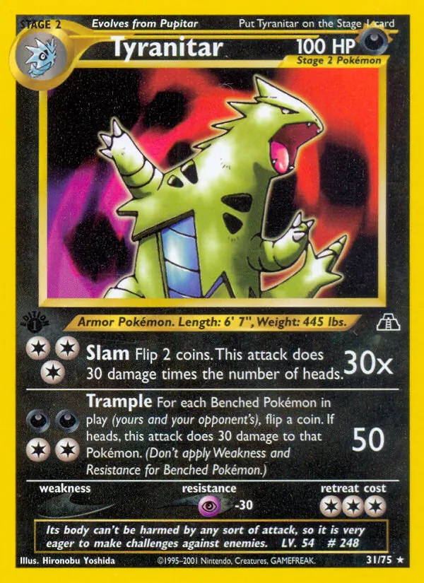 Tyranitar — Neo Discovery #31 (Pokémon TCG card)