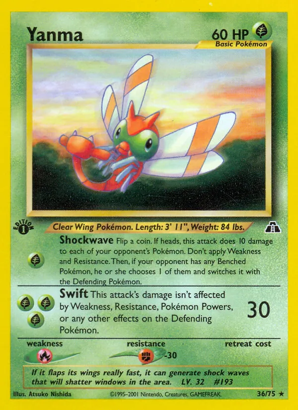 Yanma — Neo Discovery #36 (Pokémon TCG card)