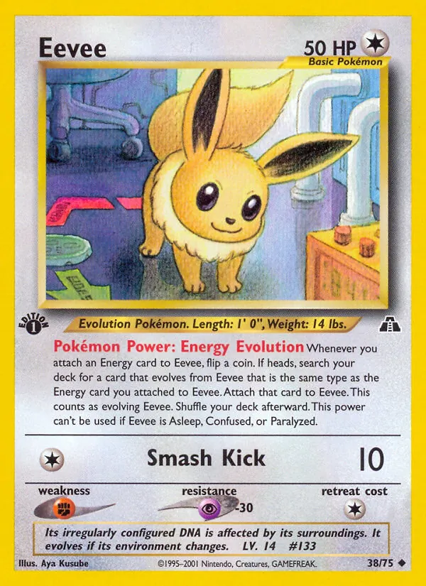 Eevee — Neo Discovery #38 (Pokémon TCG card)