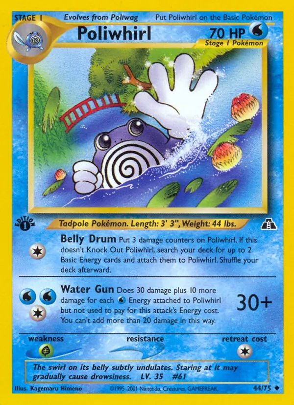 Poliwhirl — Neo Discovery #44 (Pokémon TCG card)
