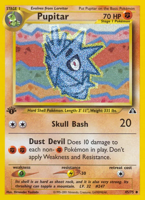 Pupitar — Neo Discovery #45 (Pokémon TCG card)