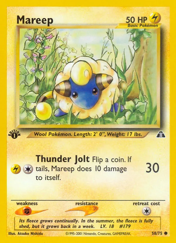 Mareep — Neo Discovery #58 (Pokémon TCG card)