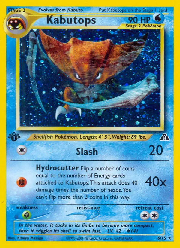 Kabutops — Neo Discovery #6 (Pokémon TCG card)