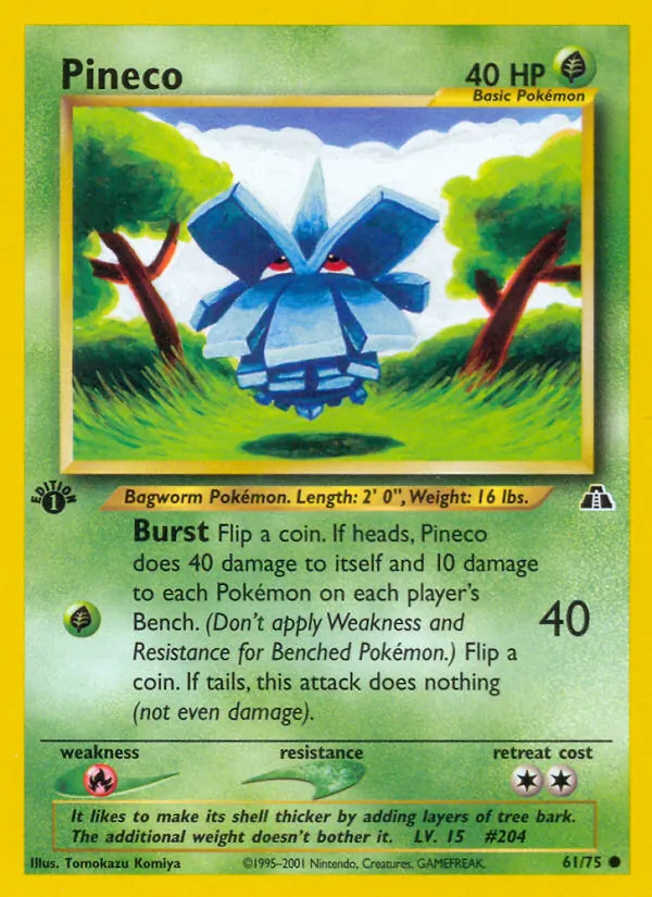 Pineco — Neo Discovery #61 (Pokémon TCG card)