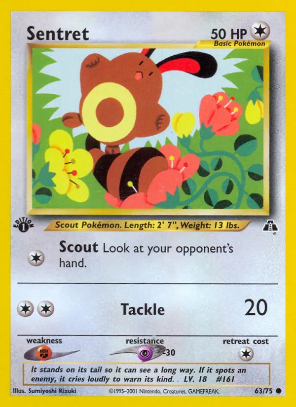 Sentret — Neo Discovery #63 (Pokémon TCG card)