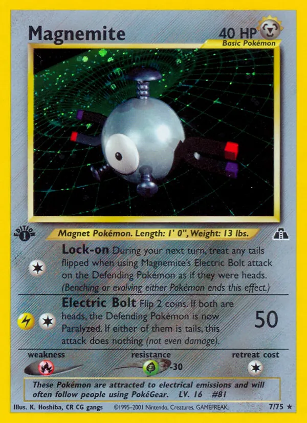 Magnemite — Neo Discovery #7 (Pokémon TCG card)