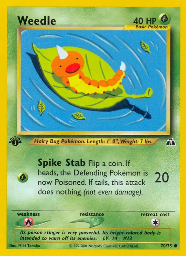 Weedle — Neo Discovery #70 (Pokémon TCG card)