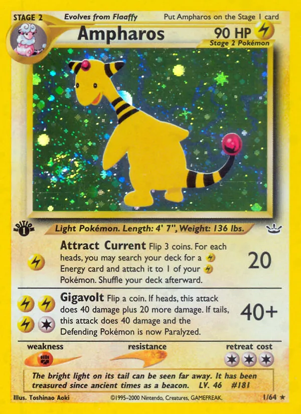 Ampharos — Neo Revelation #1 (Pokémon TCG card)