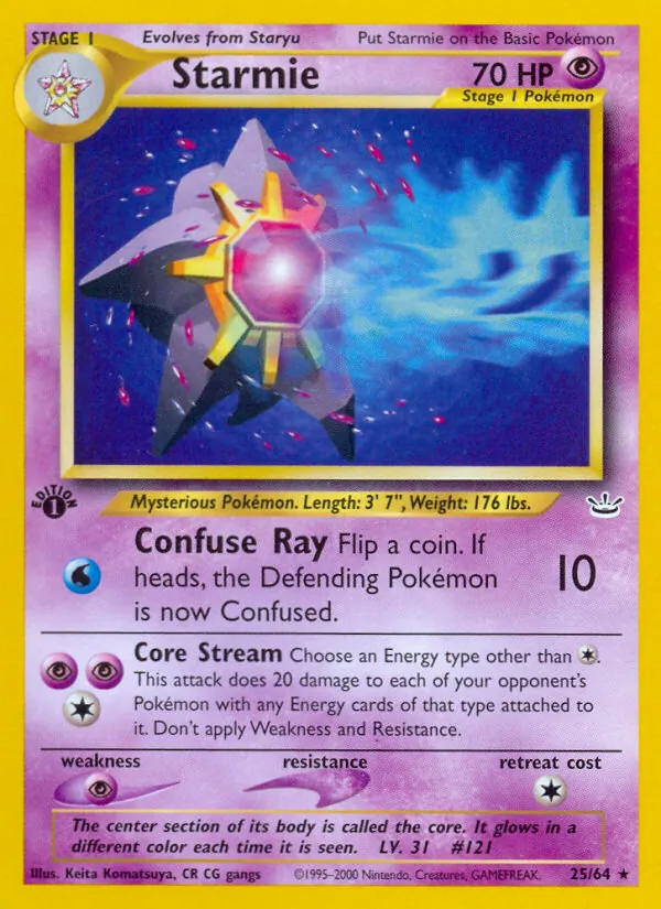 Starmie — Neo Revelation #25 (Pokémon TCG card)