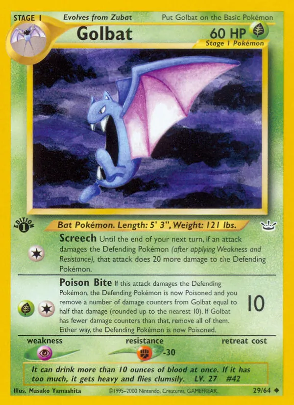 Golbat — Neo Revelation #29 (Pokémon TCG card)