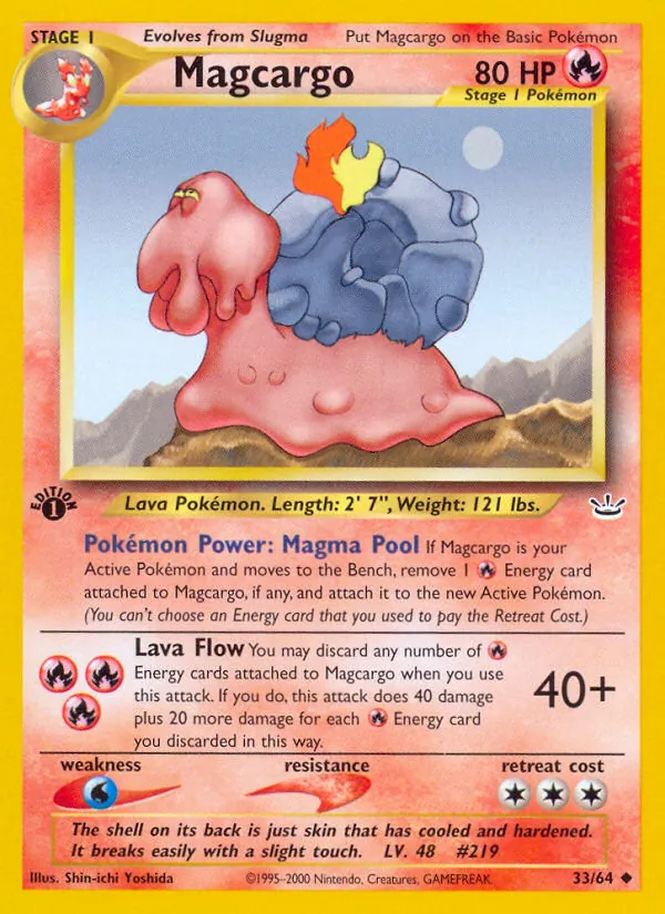 Magcargo — Neo Revelation #33 (Pokémon TCG card)