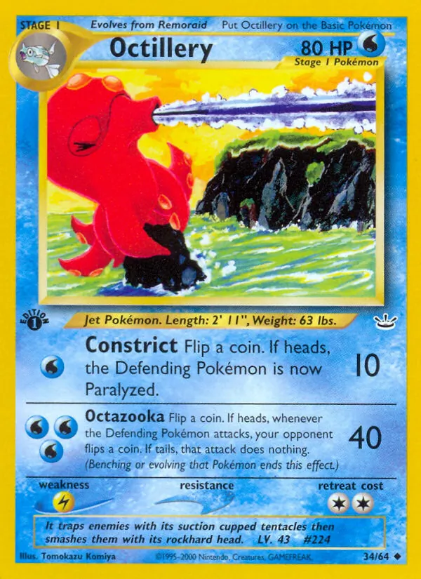 Octillery — Neo Revelation #34 (Pokémon TCG card)