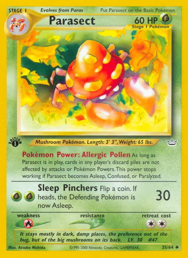 Parasect — Neo Revelation #35 (Pokémon TCG card)