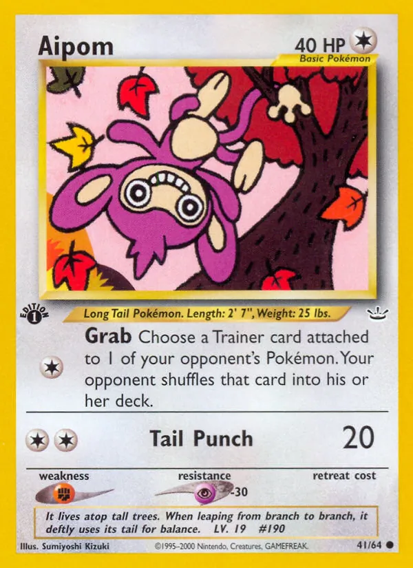 Aipom — Neo Revelation #41 (Pokémon TCG card)