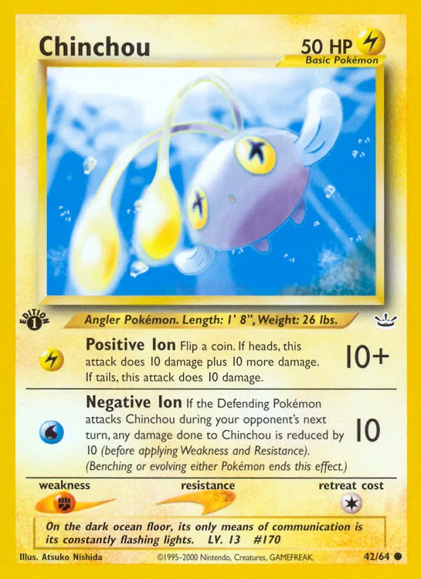 Chinchou — Neo Revelation #42 (Pokémon TCG card)