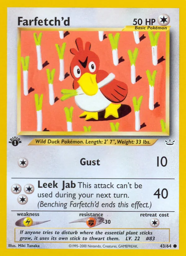 Farfetch'd — Neo Revelation #43 (Pokémon TCG card)
