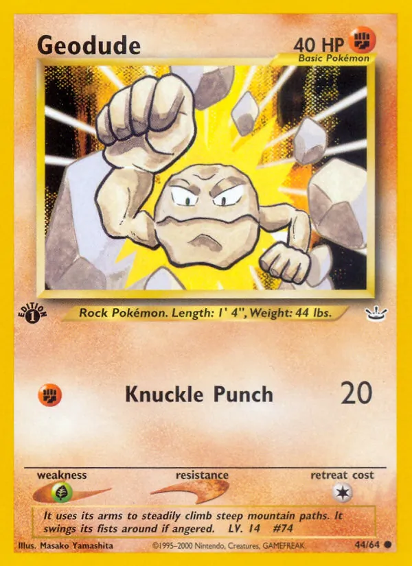 Geodude — Neo Revelation #44 (Pokémon TCG card)