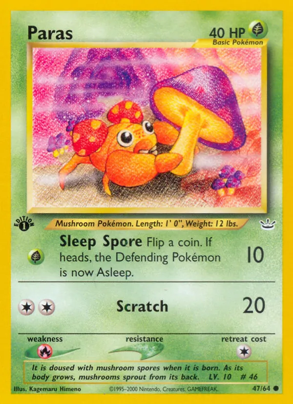 Paras — Neo Revelation #47 (Pokémon TCG card)