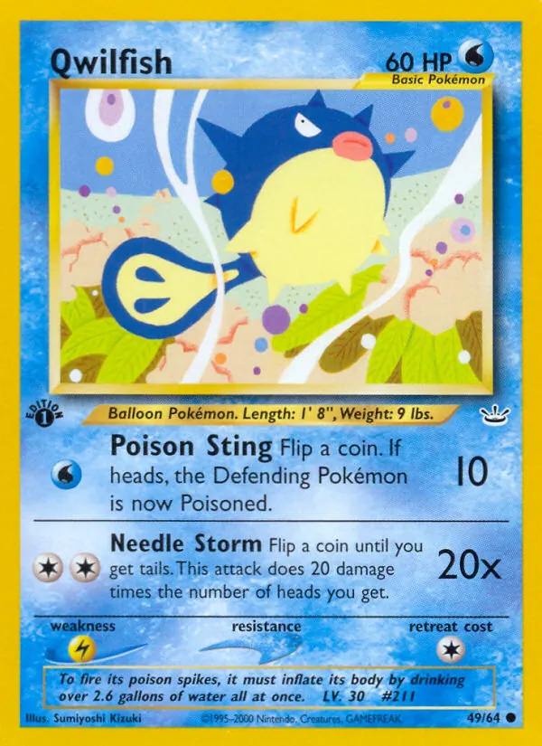 Qwilfish — Neo Revelation #49 (Pokémon TCG card)