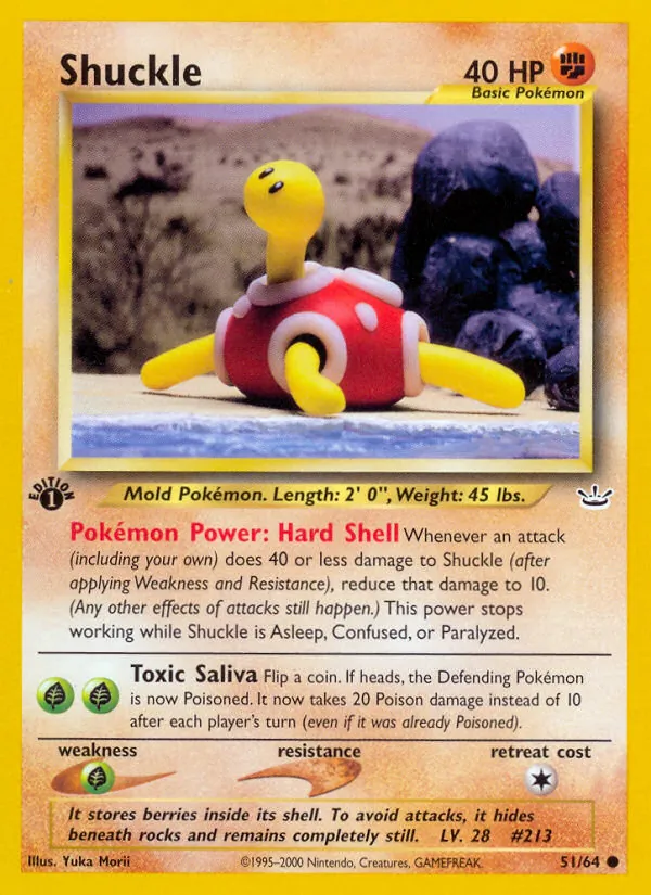 Shuckle — Neo Revelation #51 (Pokémon TCG card)