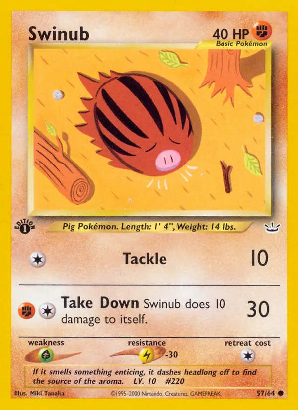 Swinub — Neo Revelation #57 (Pokémon TCG card)