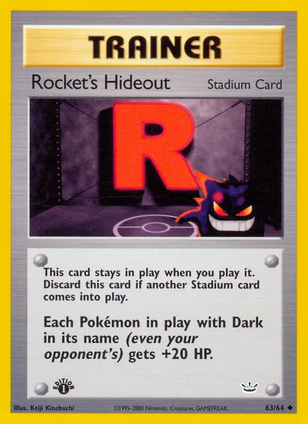 Rocket's Hideout — Neo Revelation #63 (Pokémon TCG card)