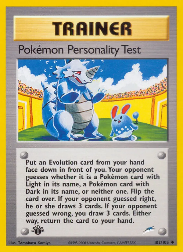Pokémon Personality Test — Neo Destiny #102 (Pokémon TCG card)