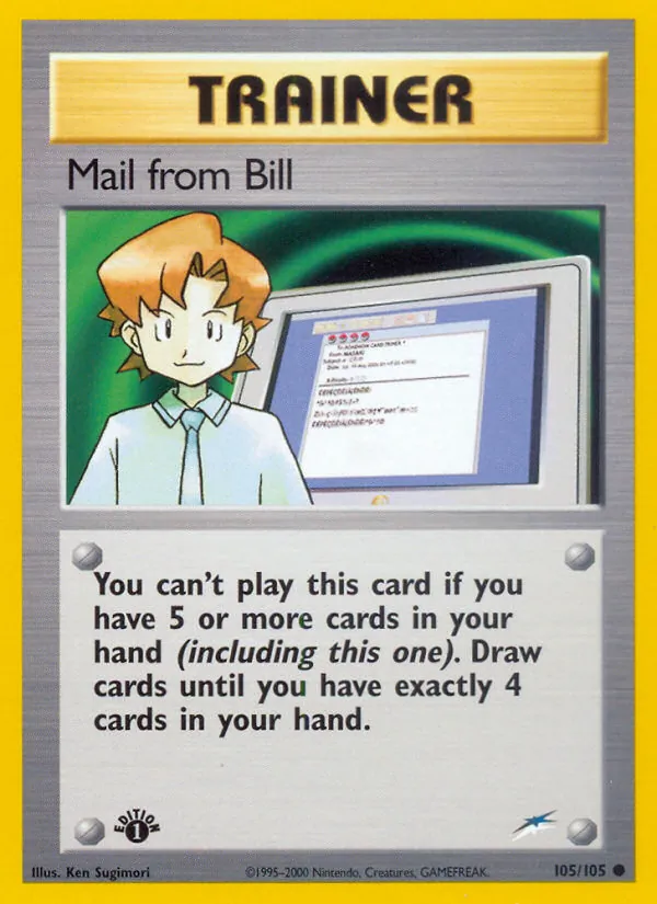 Mail from Bill — Neo Destiny #105 (Pokémon TCG card)