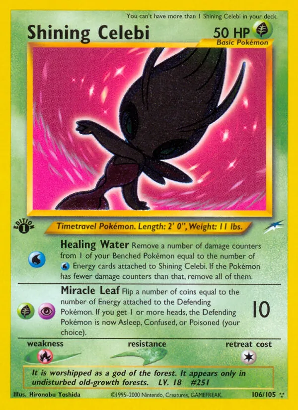 Shining Celebi — Neo Destiny #106 (Pokémon TCG card)