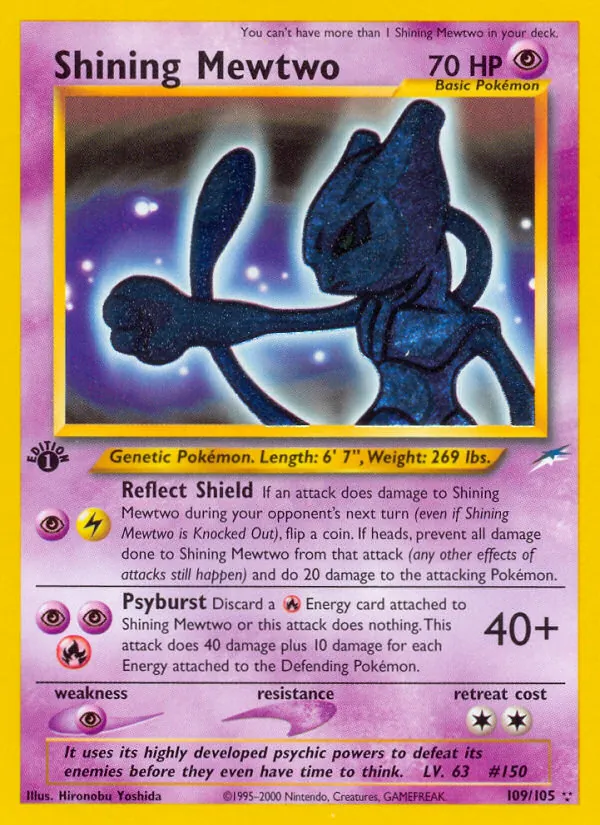 Shining Mewtwo — Neo Destiny #109 (Pokémon TCG card)