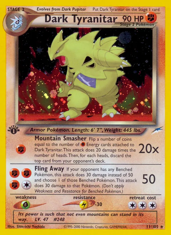 Dark Tyranitar — Neo Destiny #11 (Pokémon TCG card)